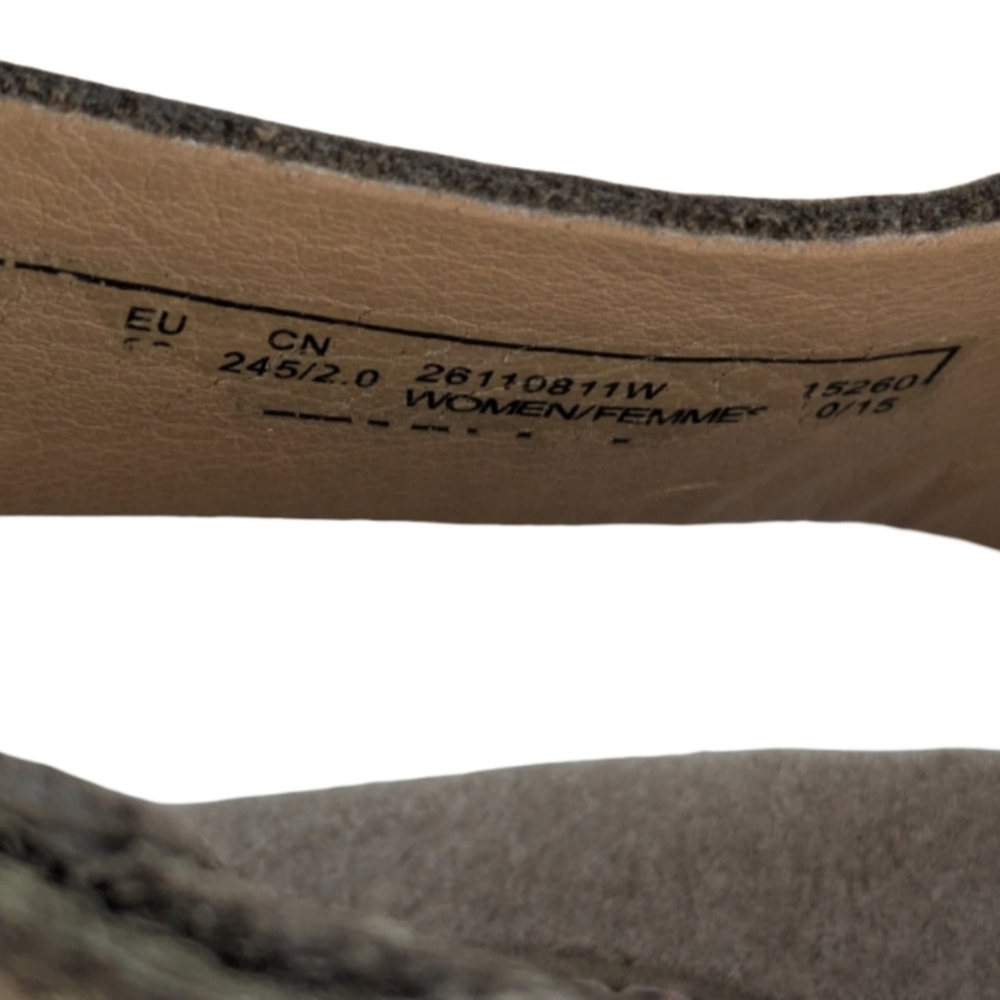 Clarks Women's Wedge Sandals 8 Tan Leather - Picture 12 of 14